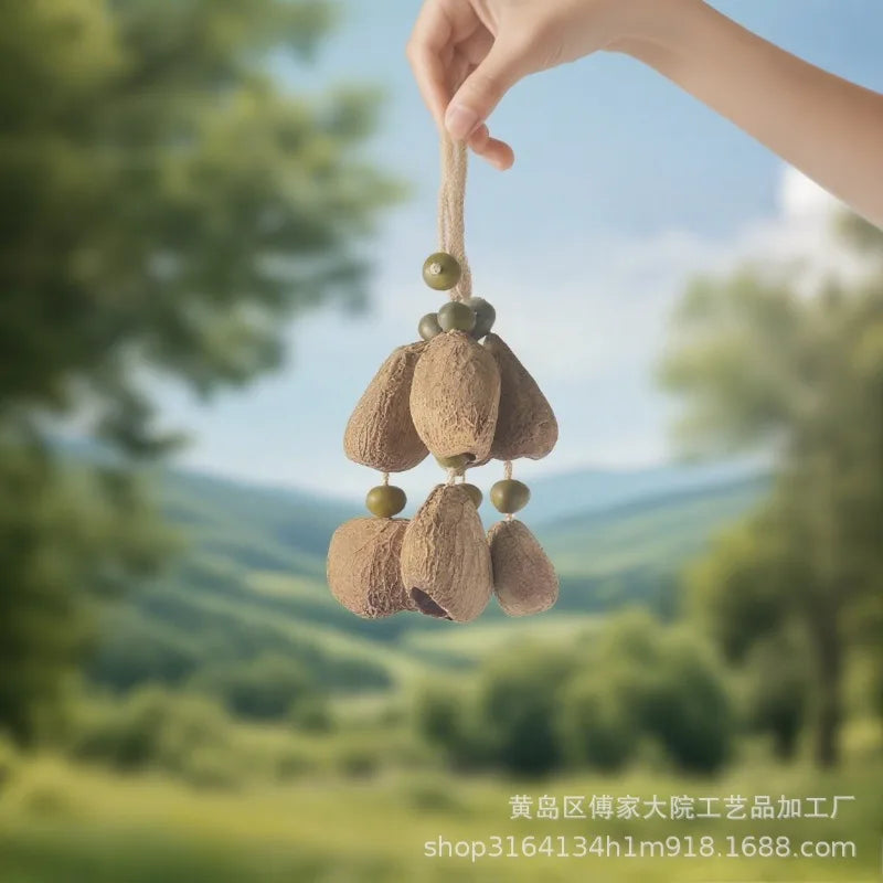 Nutshell Hand Rattle Imported Real Wind Bell String Backing Track