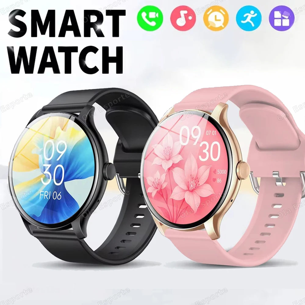 Smart Watch Women Men Full Touch Screen Bluetooth Call Smartwatch Waterproof Sports Fitness Tracker Watches for Android iOS New Peaceful Pleasures Health and Wellness 1Bk1Go