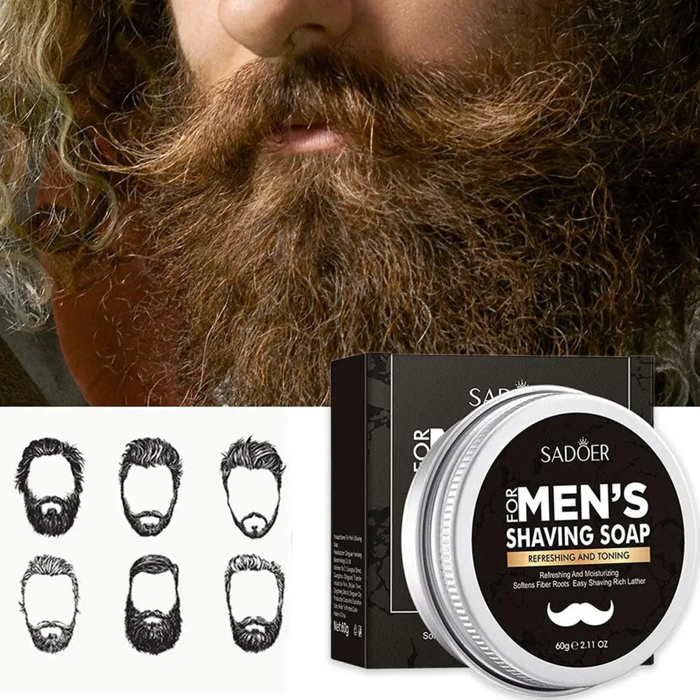 Men’s Shaving Soap Bar 60g – Moisturizing Natural Lather for Smooth Shave Peaceful Pleasures Health and Wellness