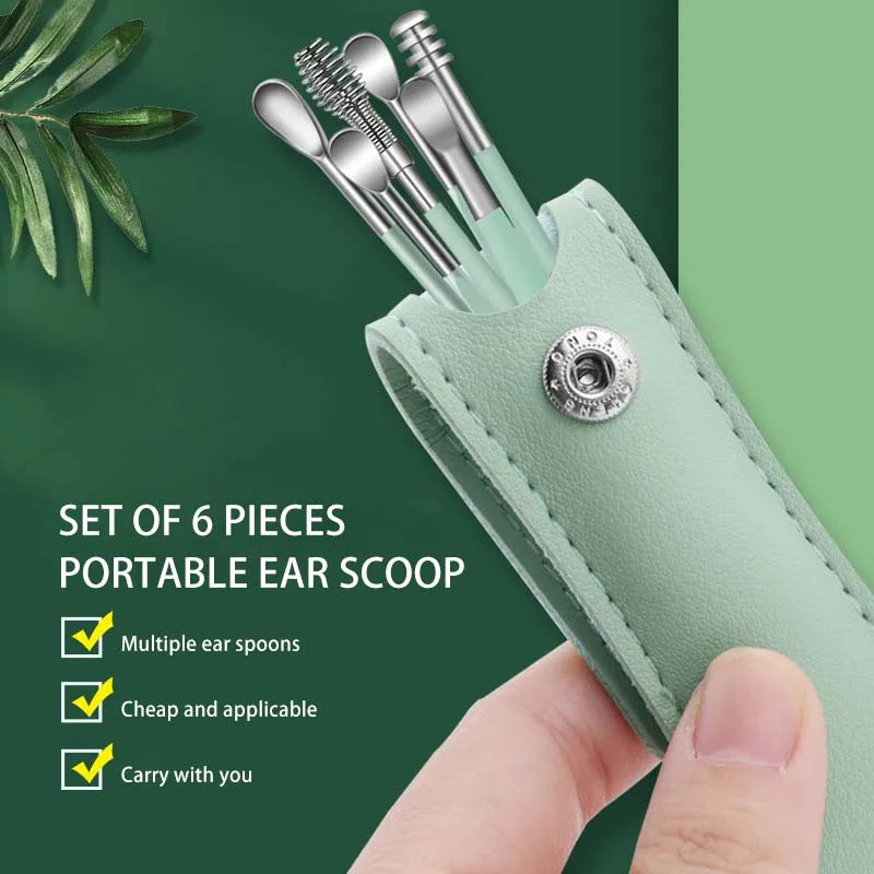 6-Piece Stainless Steel Ear Wax Removal Kit – Baby & Adult