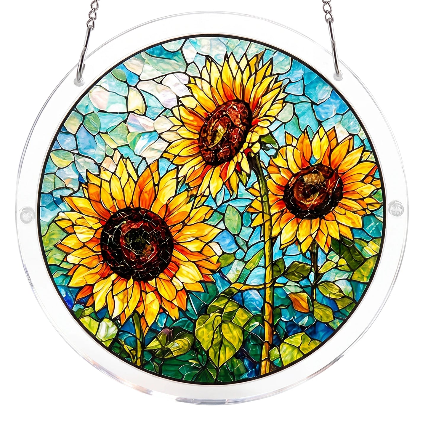 Sun Catcher Puzzle Curtain Decoration Unique Acrylic Sun Catcher Puzzle Kit 7.36 Inch for Doors Garden and Window Hanging Home Peaceful Pleasures Health and Wellness L