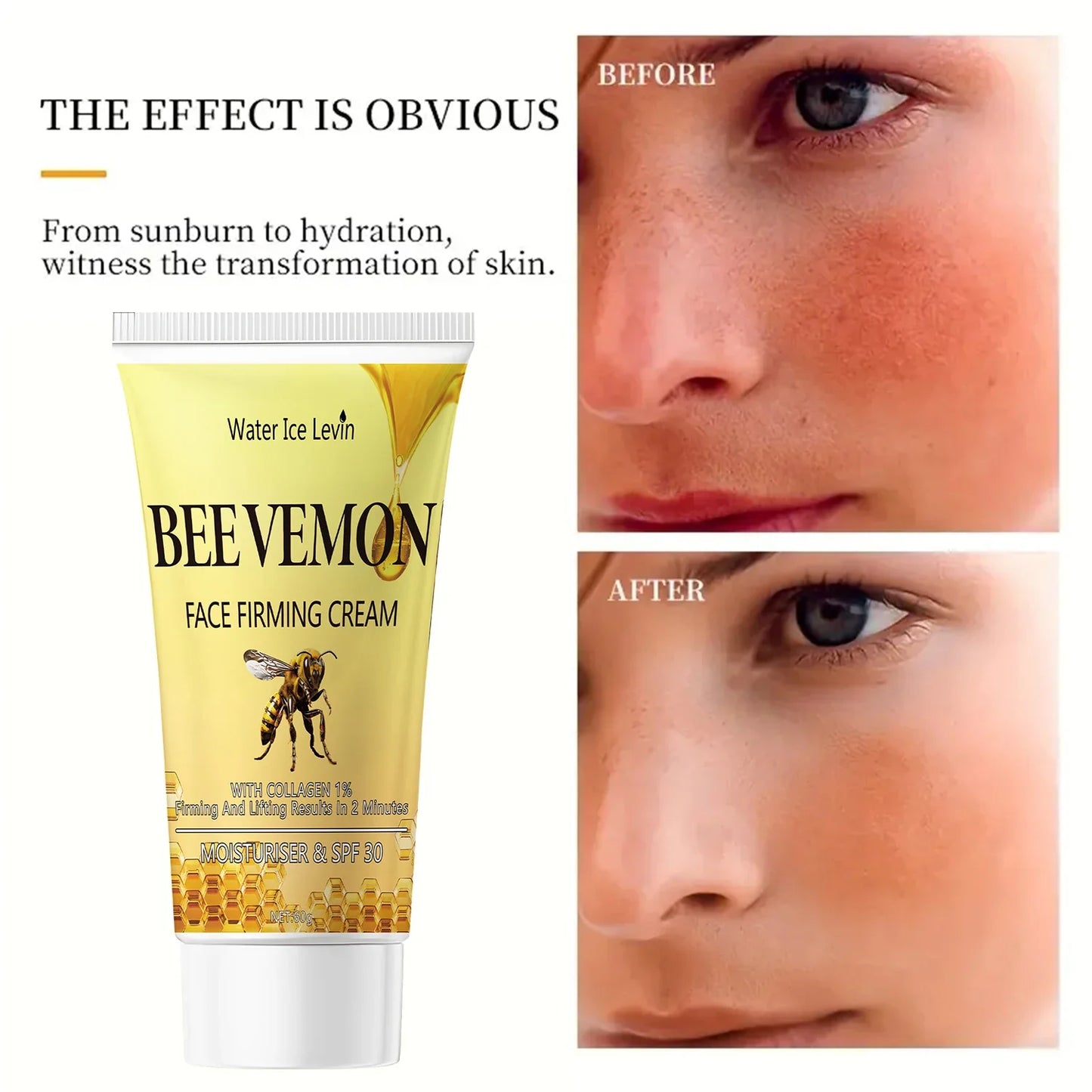 Bee Venom Face Firming Cream | 1% Collagen & SPF 30 | 60g