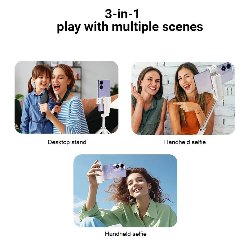 Mobile Phone Tripod, Portable Selfie Stick With Wireless Detachable Remote Control for Photo Live Streaming and Video Recording Peaceful Pleasures Health and Wellness