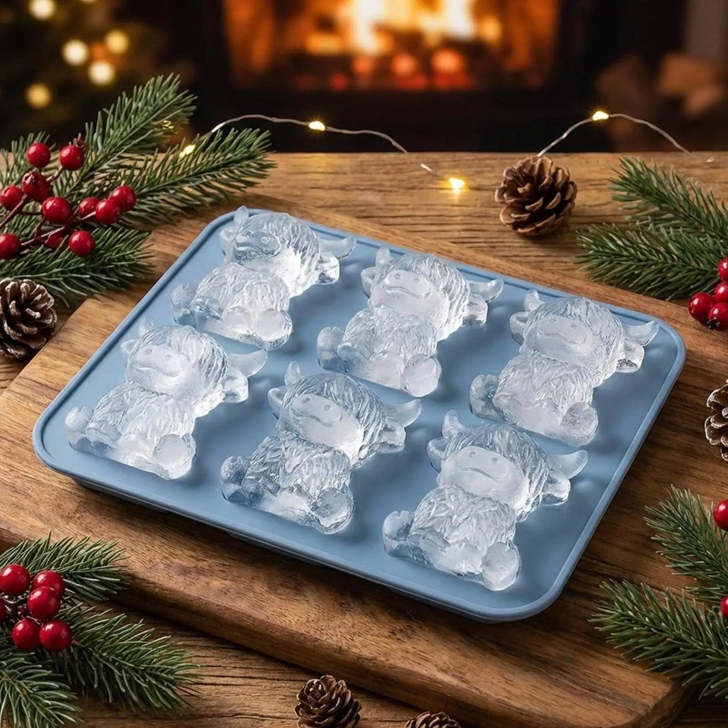 Cute Cow Silicone Ice Cube Tray – 6-Cavity Fun Mold