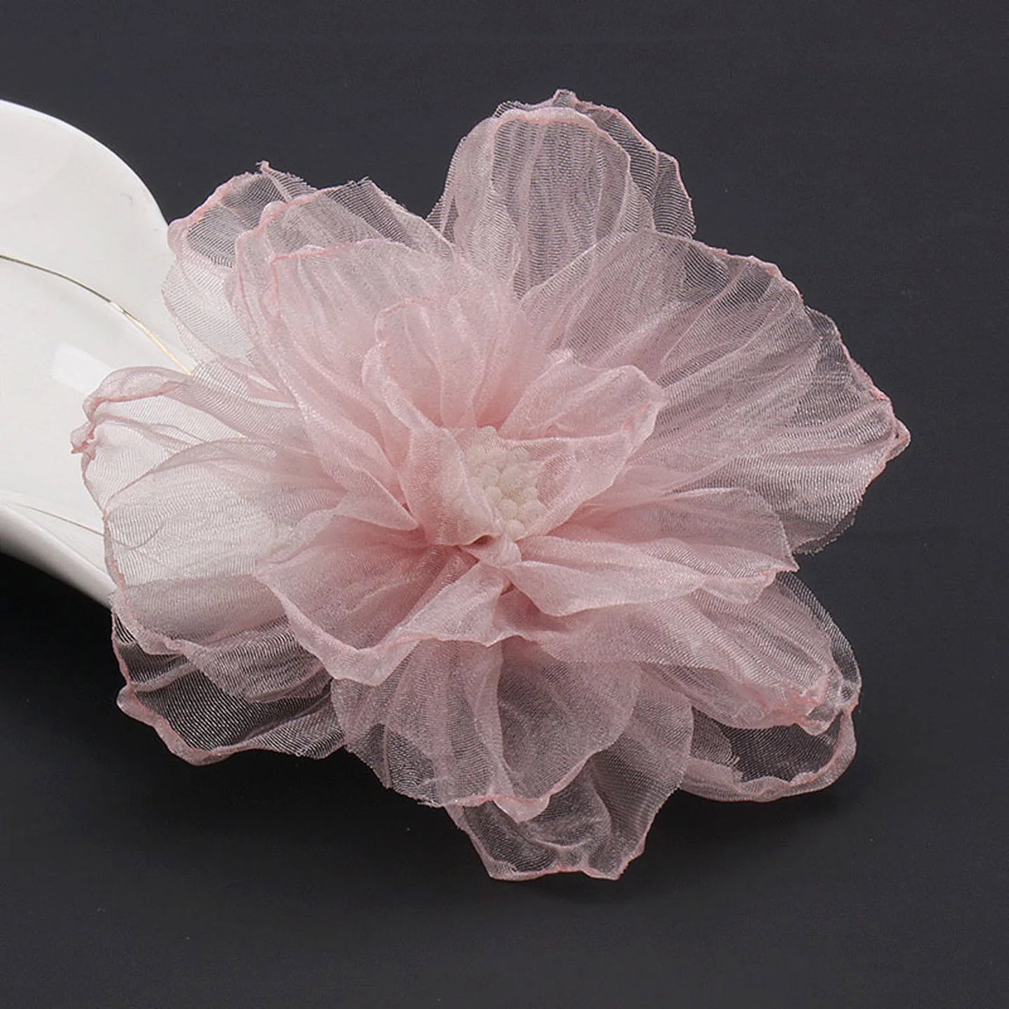 Woman Hair Clips Accessories Hairpin Sweet Fabric Flower Hair Weaving Jewelry for Wedding Banquet Chinese Clothes Party Peaceful Pleasures Health and Wellness Style 4