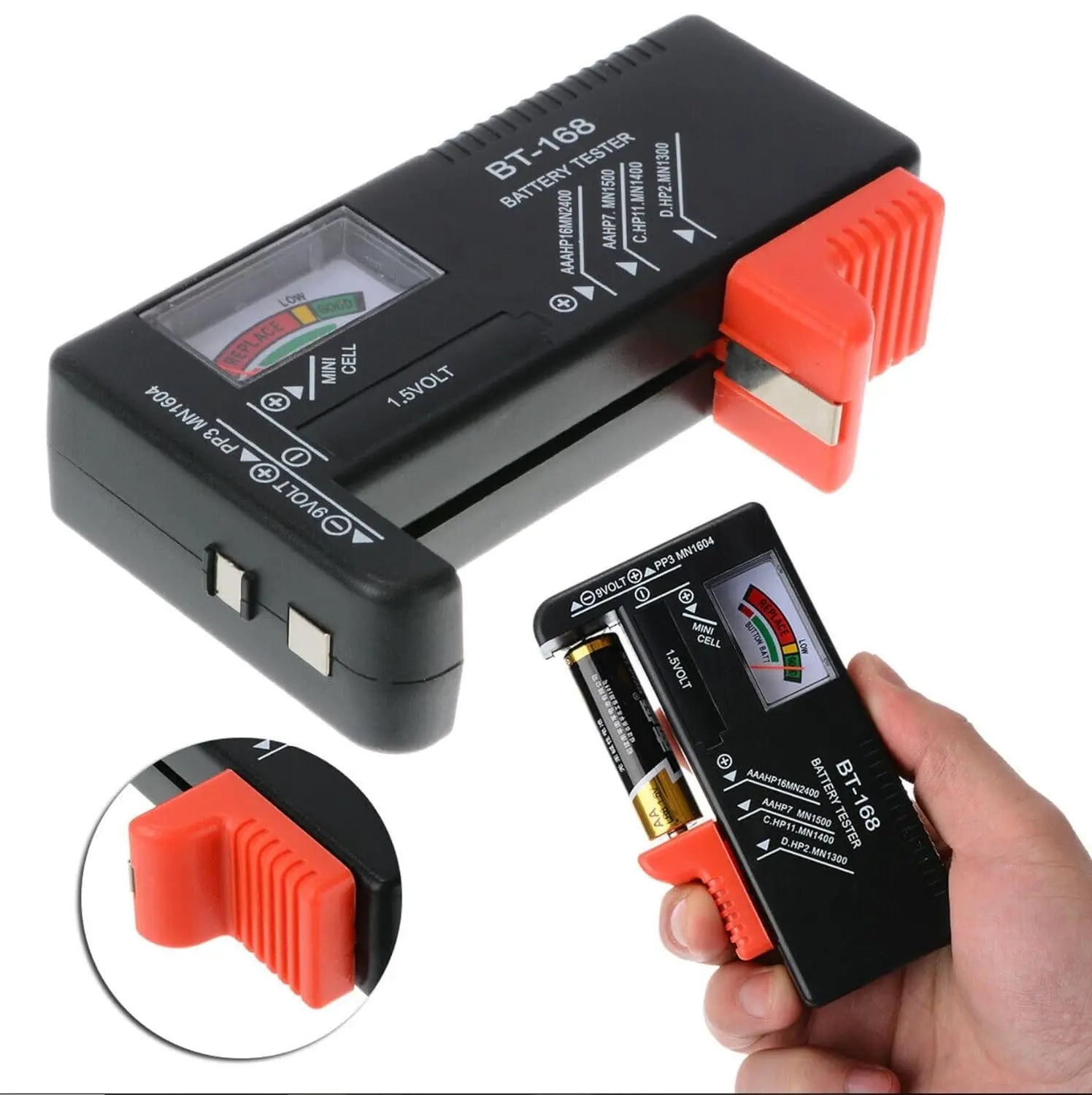 BT-168 Universal Battery Tester Power Meter for AA AAA C D 9V 1.5V Button Cell Color Voltage Checker Peaceful Pleasures Health and Wellness