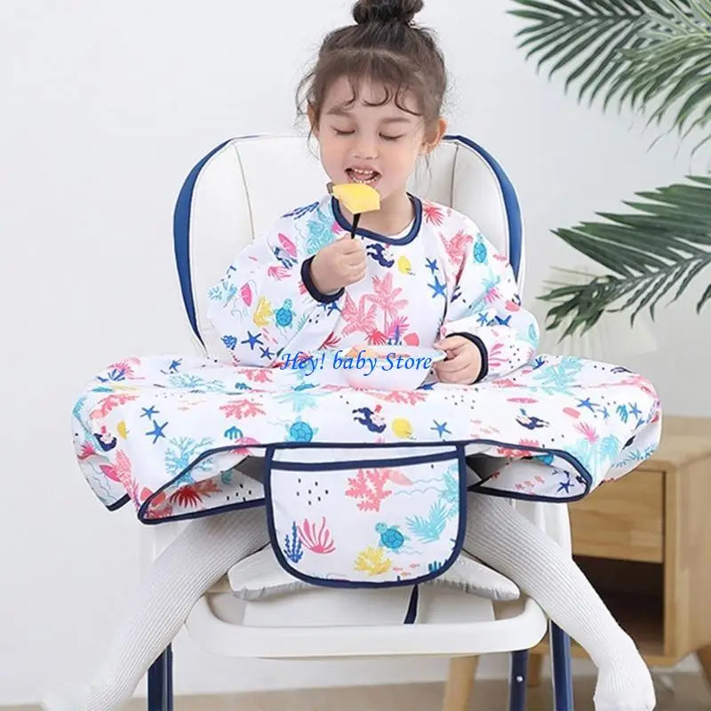 Waterproof Baby Feeding Bib Smock & Table Cover | Ages 6M–4Y