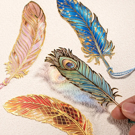 1pc Retro feather bookmarks metal bookmarks book lovers creative gifts reading accessories and stationery decorations Peaceful Pleasures Health and Wellness