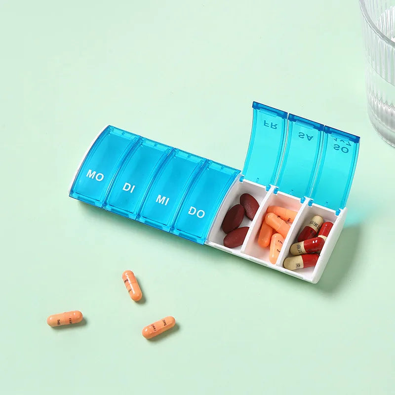 7-Day Weekly Pill Organizer | Portable Daily Tablet Case