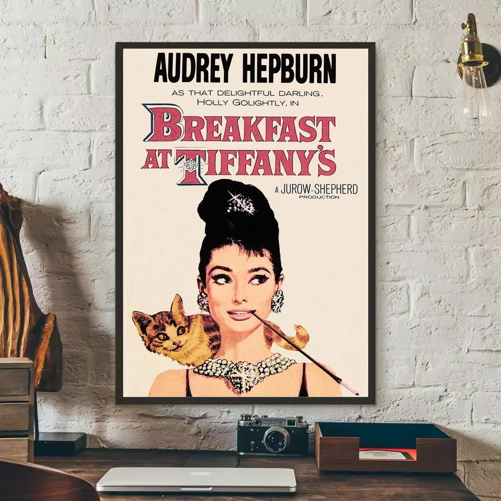 Audrey Hepburn HD Wall Poster – Waterproof PVC Sticky Decor Wall Art Poster Peaceful Pleasures Health and Wellness