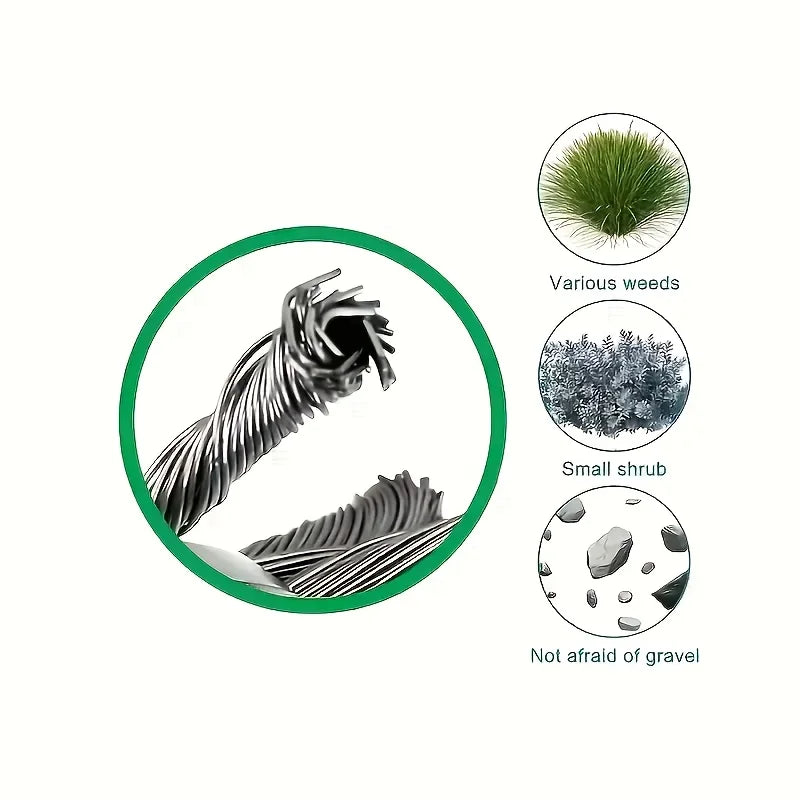 Steel Wire Wheel Head Grass Trimmer Universal Weeding Brush Courtyard