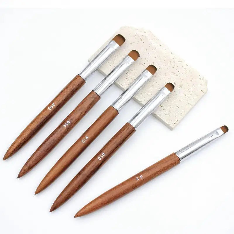 French Nail Art Brushes Flowers Drawing Pen Versatile Nail Drawing Pen Nail Tools Sandalwood Handle Manicure Pen Peaceful Pleasures Health and Wellness