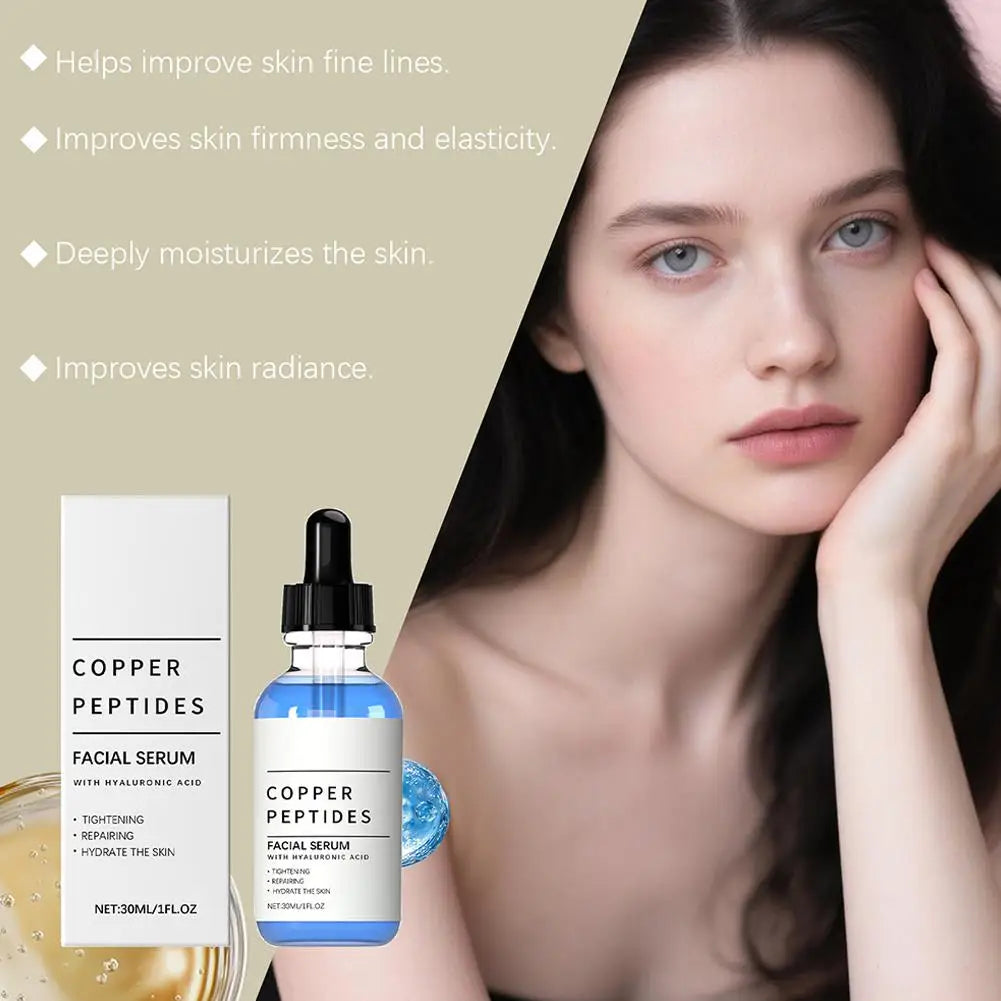 Copper Titanium Essence Hyaluronic Acid Serum Skin Barrier Repair For Sensitive Dry Moisturizing Brightening Soothing Face Skin Peaceful Pleasures Health and Wellness