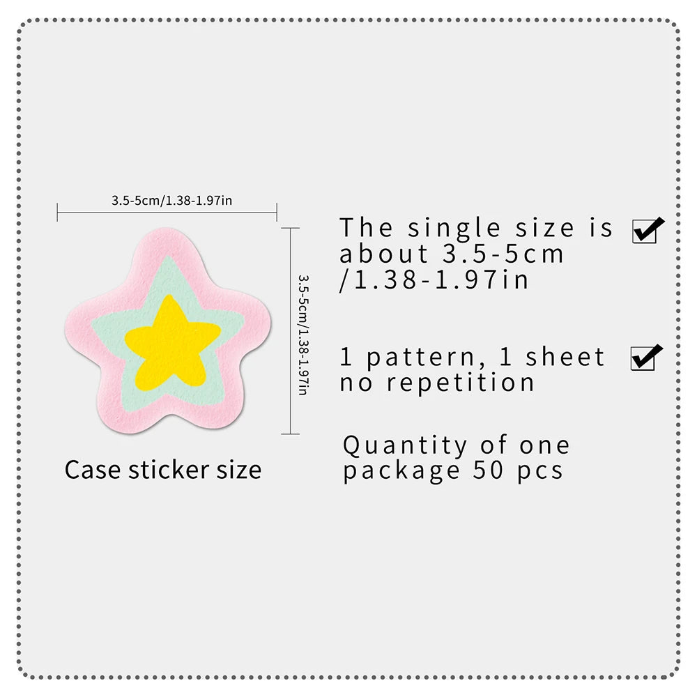 50 Star Graffiti Small Fresh Cute Cartoon Waterproof Decorative