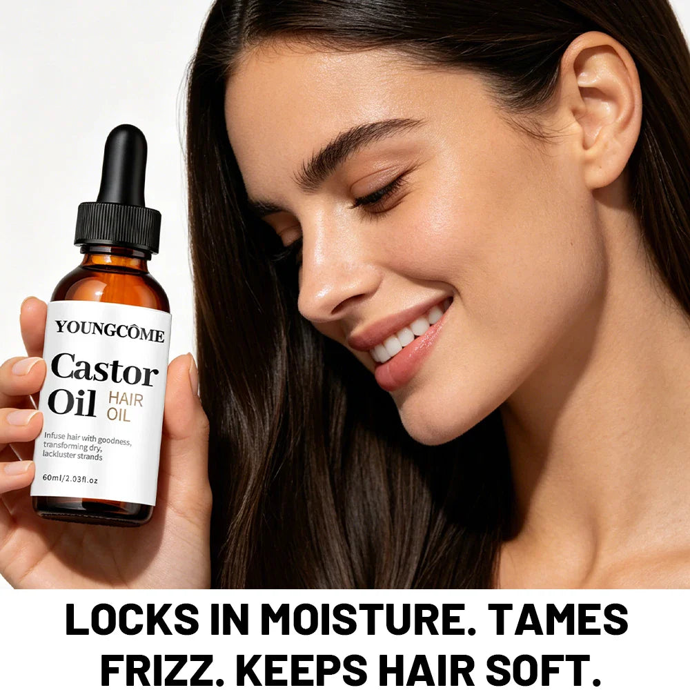 YOUNGCOME Castor Hair Oil Serum – Frizz Control & Shine