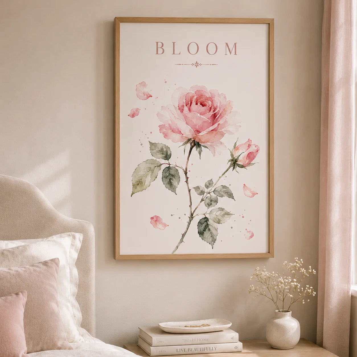 Inspirational Quotes Wall Art, Nordic Self Love Canvas Paintings, Minimalist Poster Prints for Office Living Room Bedroom Decor Peaceful Pleasures Health and Wellness