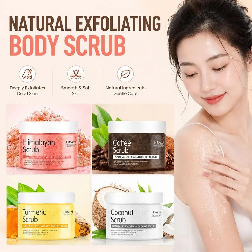 Natural Exfoliating Salt Body Scrub – Coffee, Coconut & Himalayan