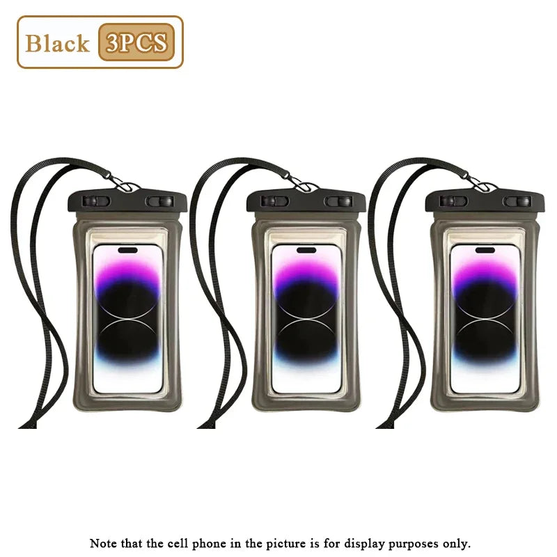 Waterproof Phone Pouch – Air Cushion Float & Touch Screen | 1–20 Pack