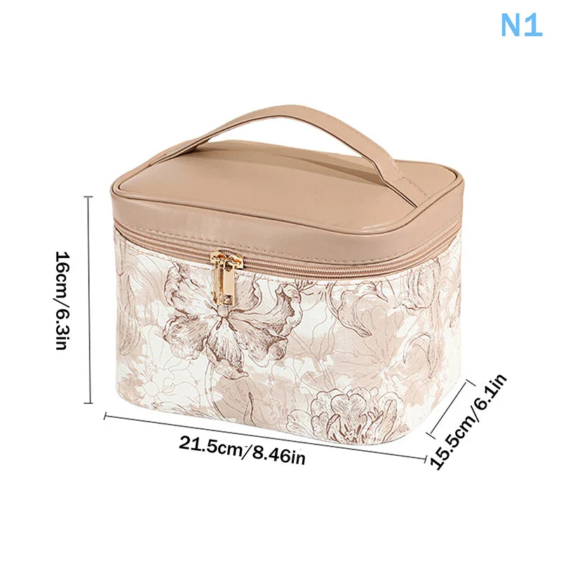 Floral Transparent Makeup Bag 3-Pack | Women's Travel Toiletry Set