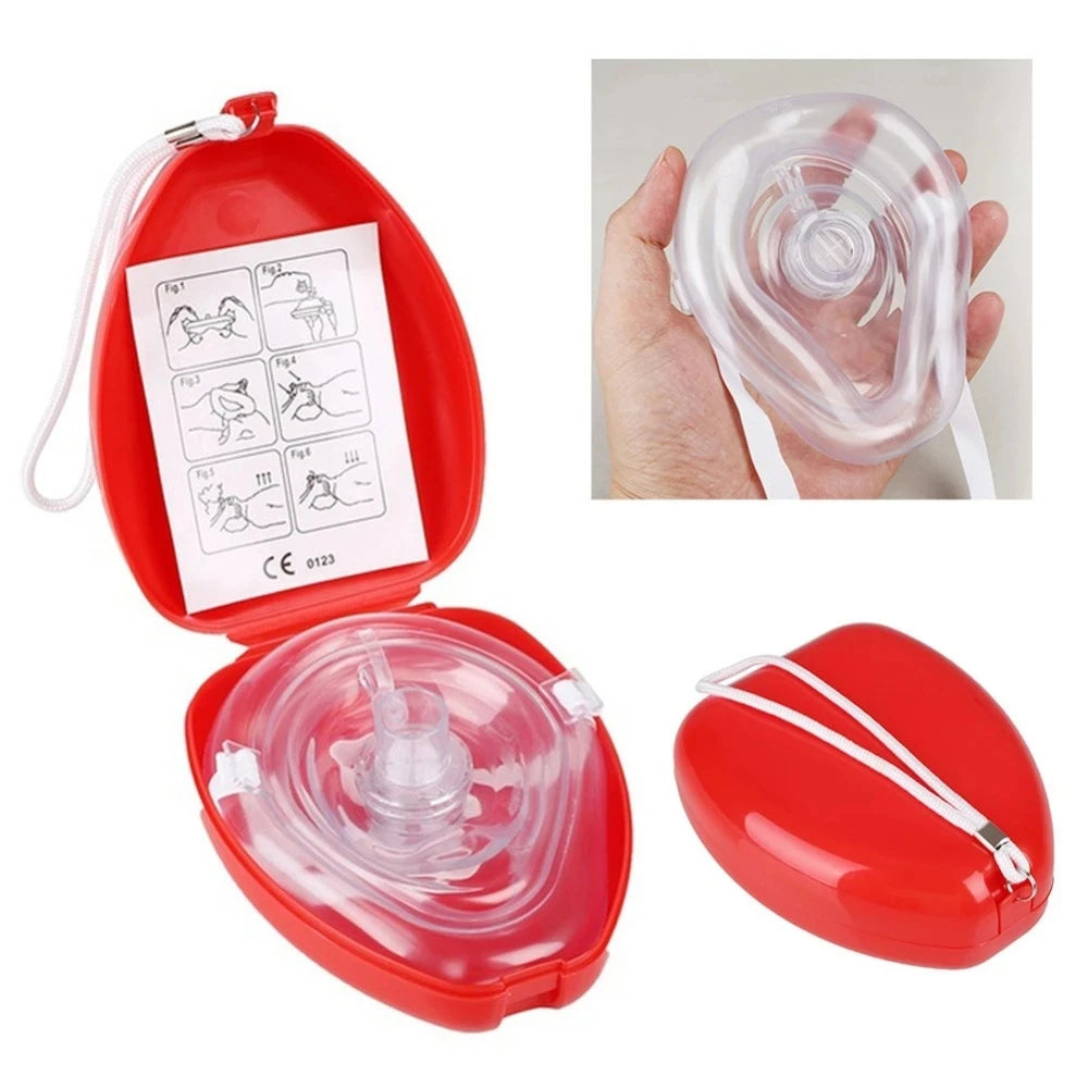 Professional First Aid CPR Breathing Mask Protect Rescuers Artificial Respiration Reuseable With One-way Valve Tools Peaceful Pleasures Health and Wellness