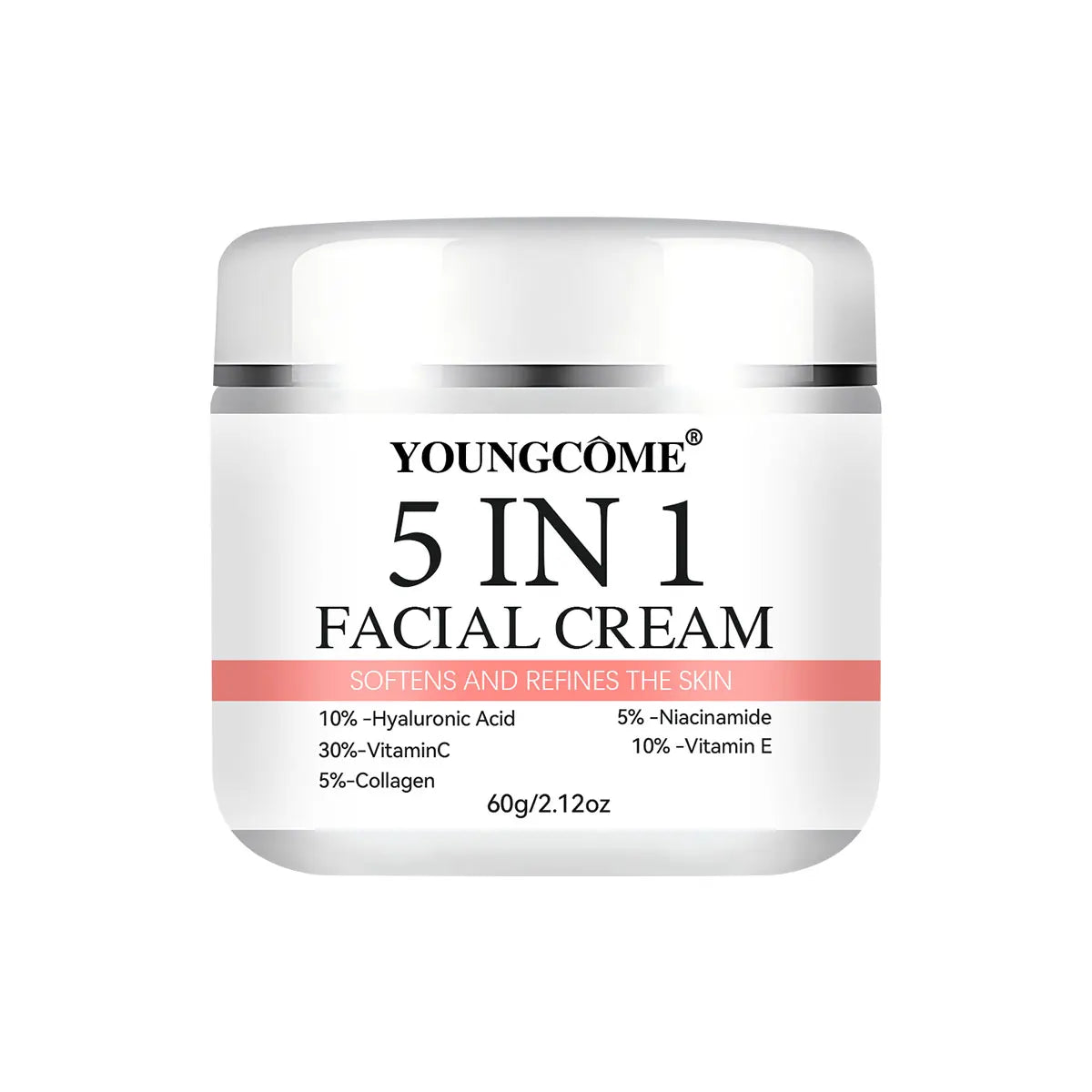 5-in-1 Firming Face Serum – Vitamin C & Hyaluronic Acid Face Serum Peaceful Pleasures Health and Wellness 60g