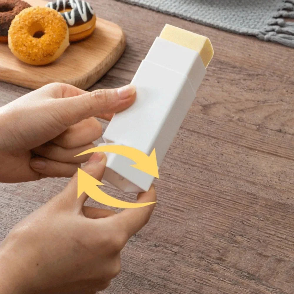 Butter Jar Organiser Applicator Stick Hand Butter Spreader Sticks Plastic Storage Box Kitchen Baking Tools Cheese Keeper Case Peaceful Pleasures Health and Wellness