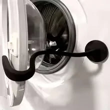 HOMEFISH Flexible Silicone Washer & Dryer Door Prop Easy-to-Use Bendable Sturdy Stopper for Odor-Free Appliances Peaceful Pleasures Health and Wellness black