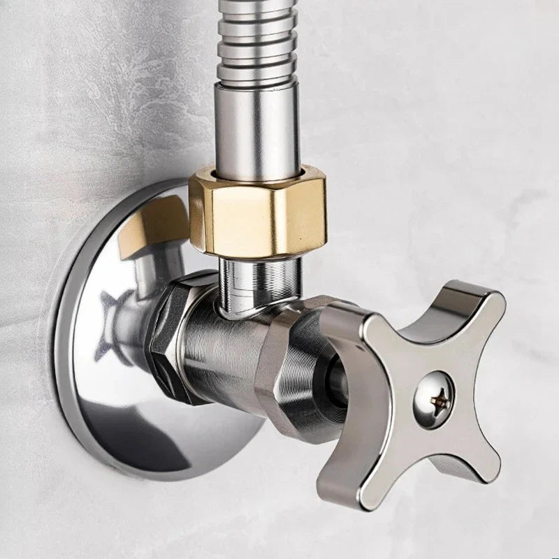 304 Stainless Steel 1/2" Triangle Angle Valve – Hot & Cold Water