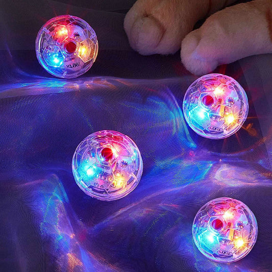 3Pcs Cat Motion Light Up Interactive Flash Ball Ghost Small Battery Powered Paranormal Equipment Portable LED Gift Pet Toys Peaceful Pleasures Health and Wellness