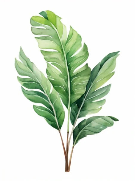 Tropical Plants Green Plants Golden Petals Aesthetic Posters Prints Modern Home Minimalist Style Decorative Art Canvas Painting Peaceful Pleasures Health and Wellness us1 4 40x50cm