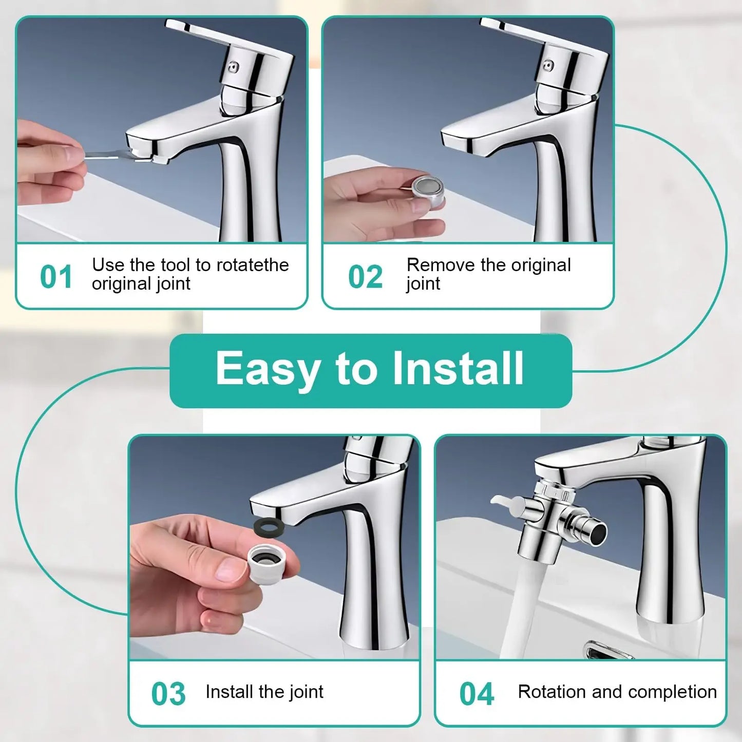 3-Way Shower Diverter Valve | Brass Faucet Splitter M22/M24
