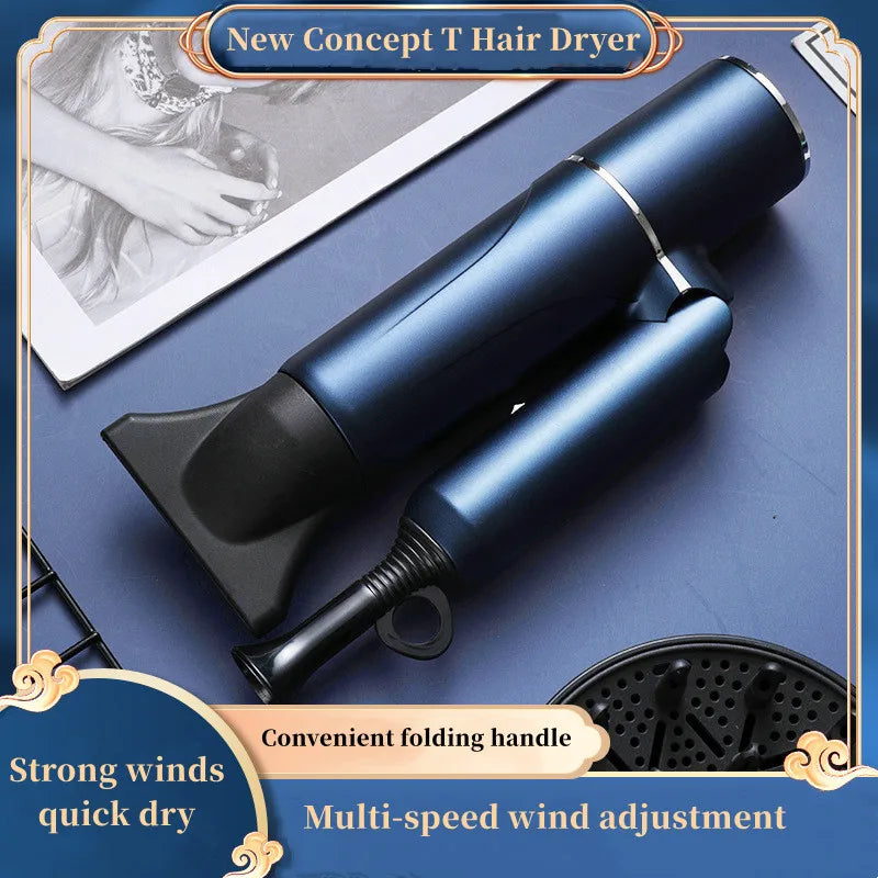 Hot Selling Professional Hair Dryer Negative Ion High Power Blue Light Foldable Electric Hair Dryer Salon Hair Tools Home Peaceful Pleasures Health and Wellness