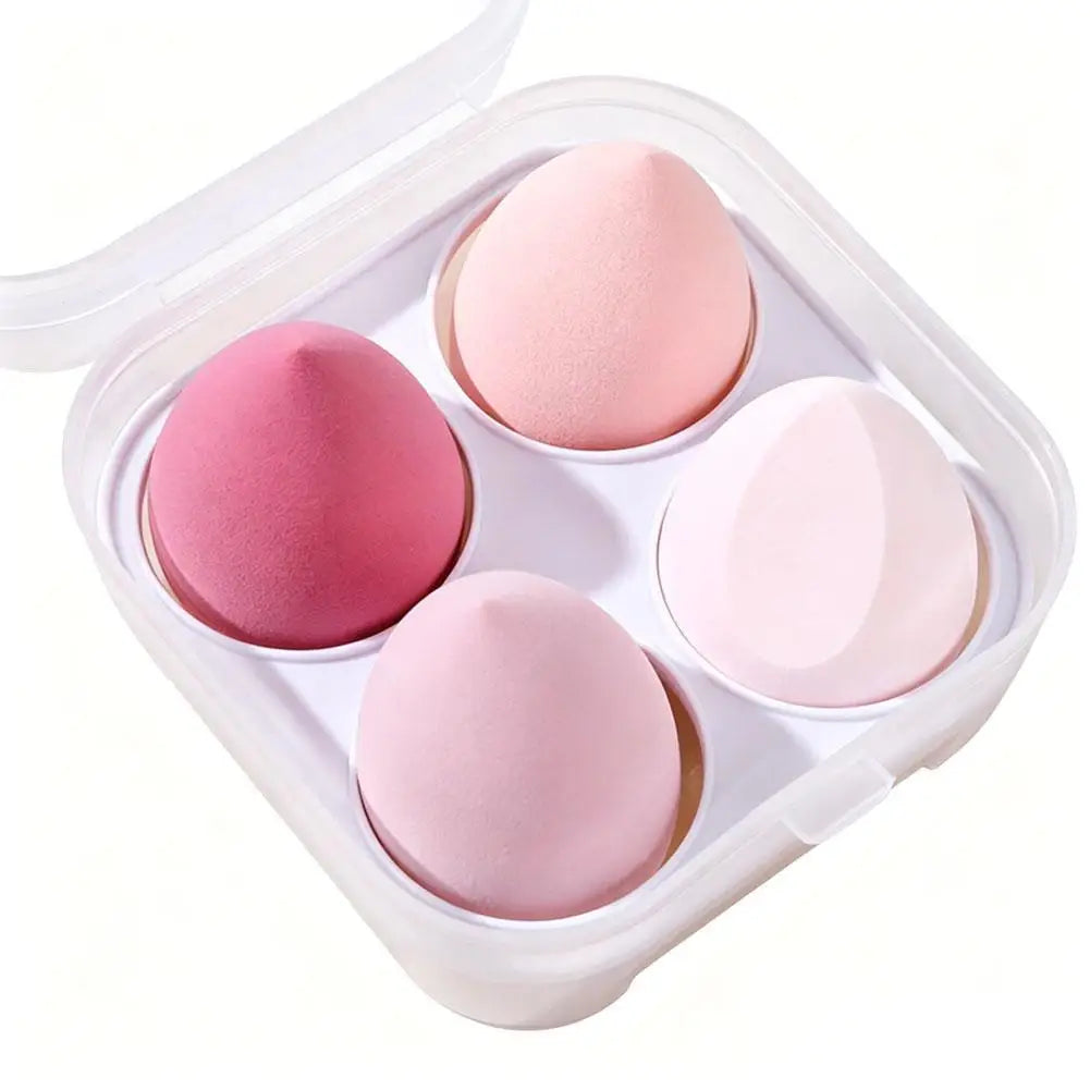 4pcs Makeup Sponge Powder Puff Wet Dry Dual Use Beauty Blender Sponge Beauty Egg Foundation Makeup Sponge Cosmetic Ball Peaceful Pleasures Health and Wellness A