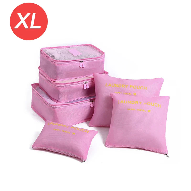 6-Piece Travel Packing Cubes Set | Luggage Organizer Bags