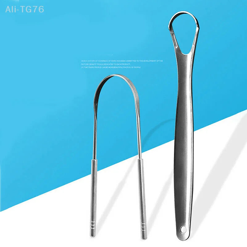 2-Pack Stainless Steel Tongue Scraper Set | Oral Care Cleaner