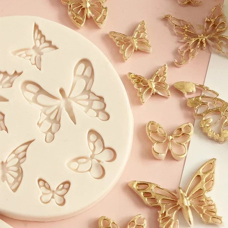 Butterfly Pattern Oval Shape Fondant Cake Baking Mold Chocolate Candy