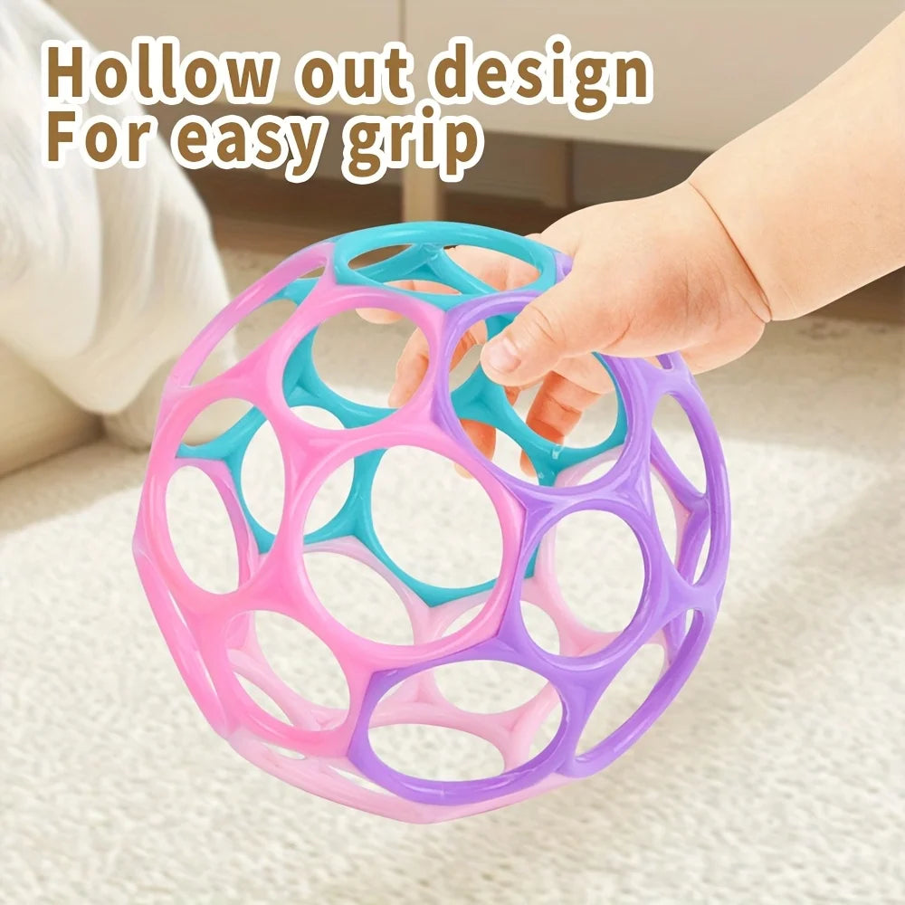 Baby Sensory Grip Ball – Colorful Infant Rattle & Grasp Toy