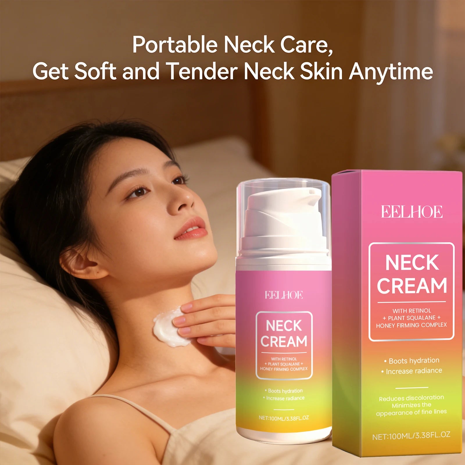 EELHOE Retinol Neck Cream – Firming, Brightening & Hydrating Neck Firming Cream Peaceful Pleasures Health and Wellness