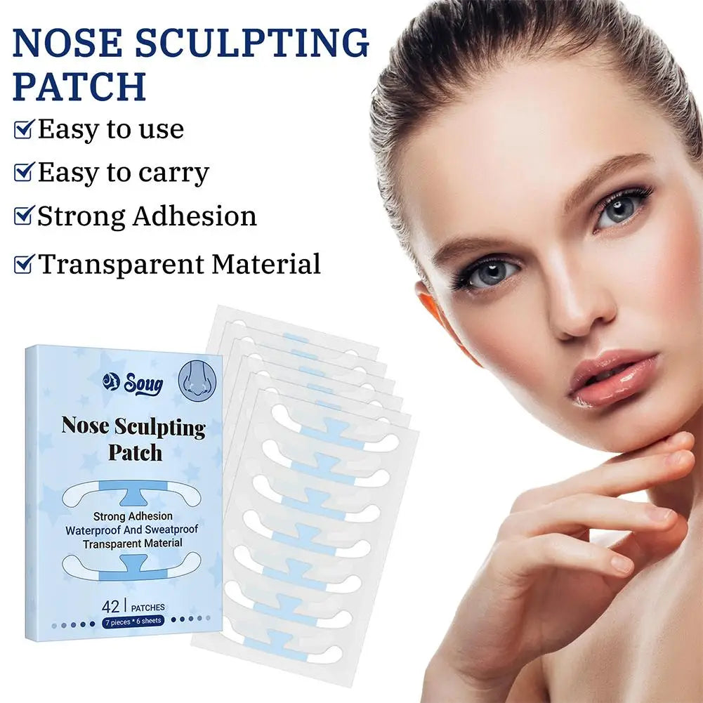 Invisible Nose Wing Slimming Stickers – 42pcs Nose Shaper Lifting Strips for Cosplay & Beauty Peaceful Pleasures Health and Wellness