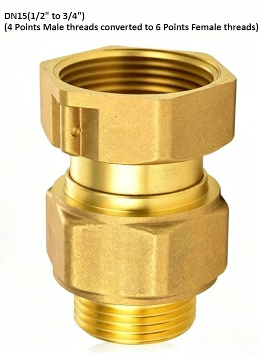 Brass Check Valve Union Fitting – One-Way Threaded Water Valve