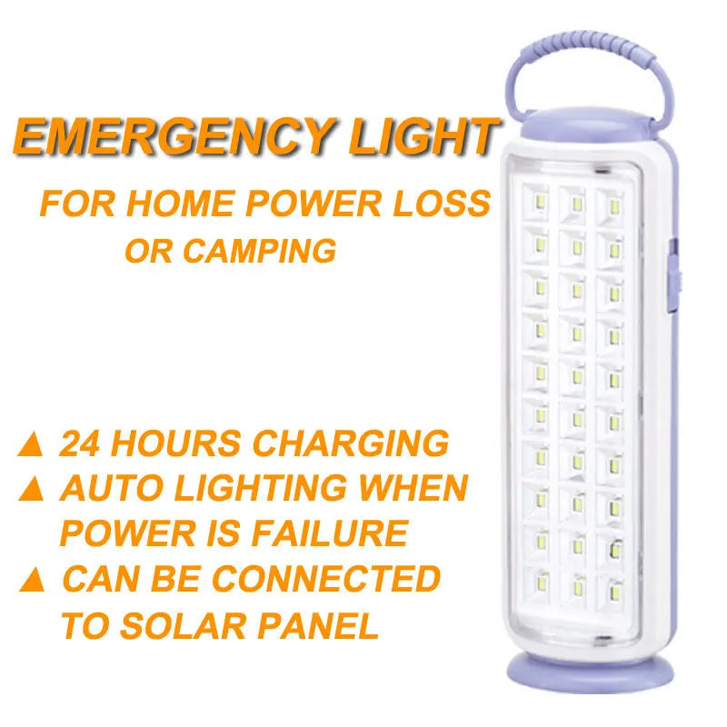 LED Emergency Light – Rechargeable Portable Lantern AC 110–220V