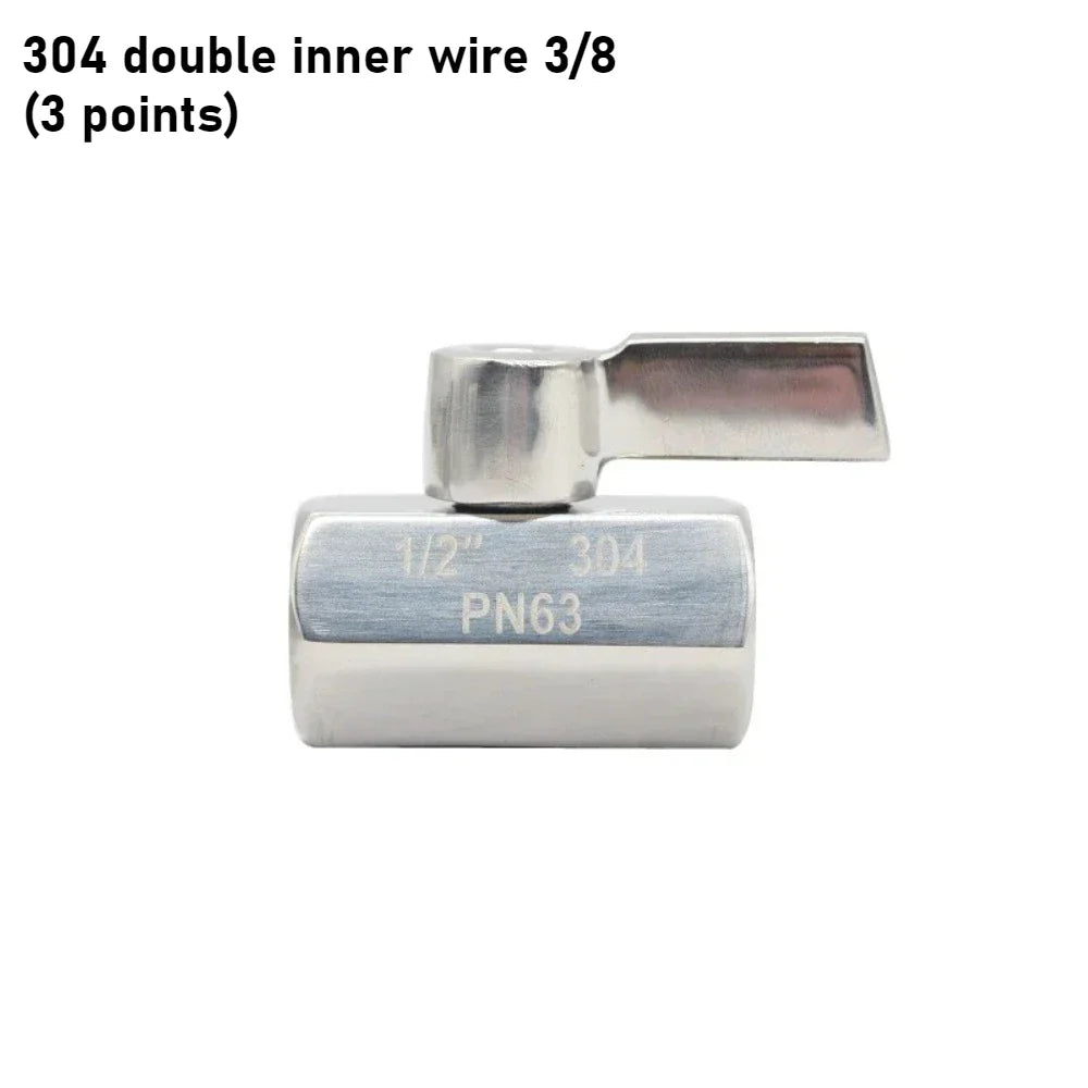 304 Stainless Steel Mini Ball Valve PN63 – Threaded Two-Way