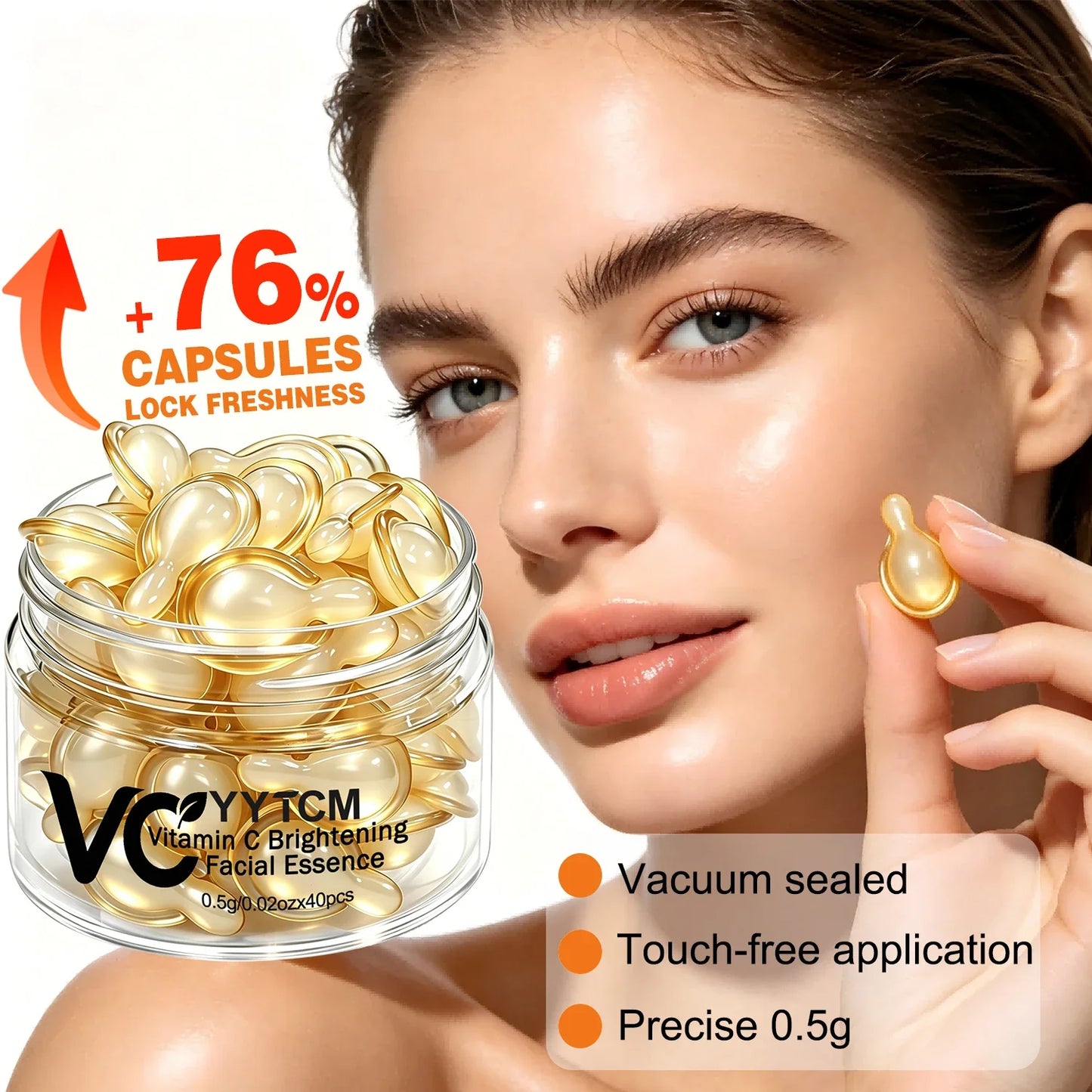 Vitamin C Face Serum Capsules – Retinol, Hyaluronic Acid & Vit E
