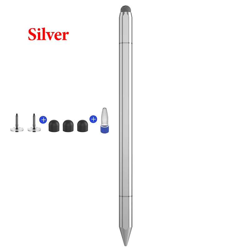 3 In 1 Stylus Pen For ipad Touch Pencil For Cell Phone Stylus For Android Pen For phone Touch Screen Magnetic Stylus Pen iphone Peaceful Pleasures Health and Wellness Silver(1pcs)