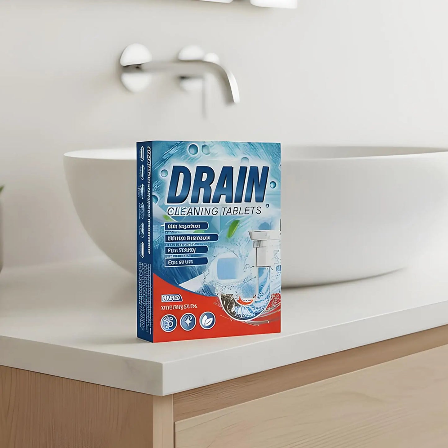 Drain Cleaning Tablets 24pc – Clog Remover, Safe for All Pipes