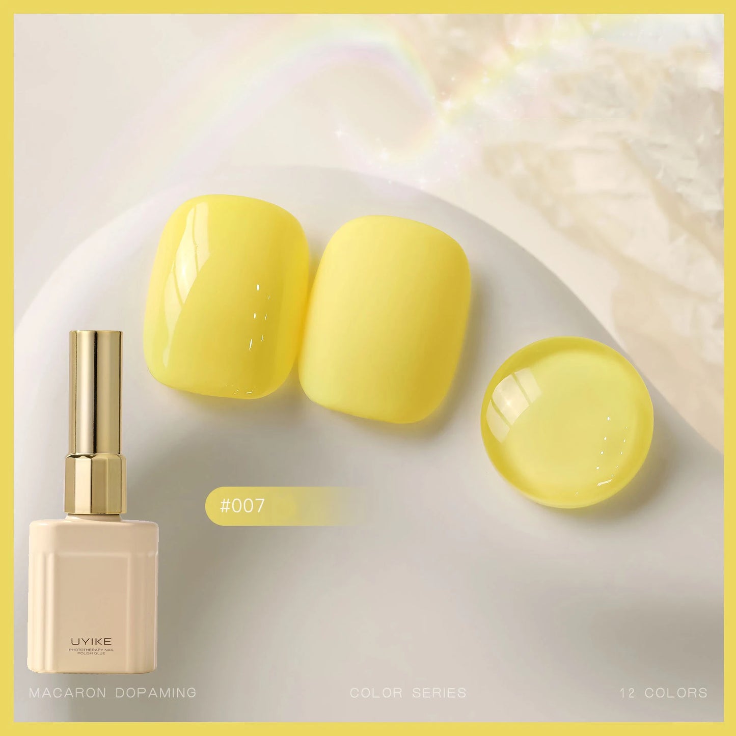 12-Color Macaron Gel Nail Polish Set – Pastel Jelly UV LED 15ml