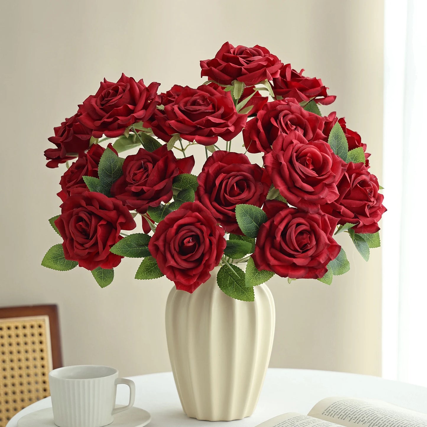 Silk Peony Artificial Flower Bouquet for Wedding & Home Decor