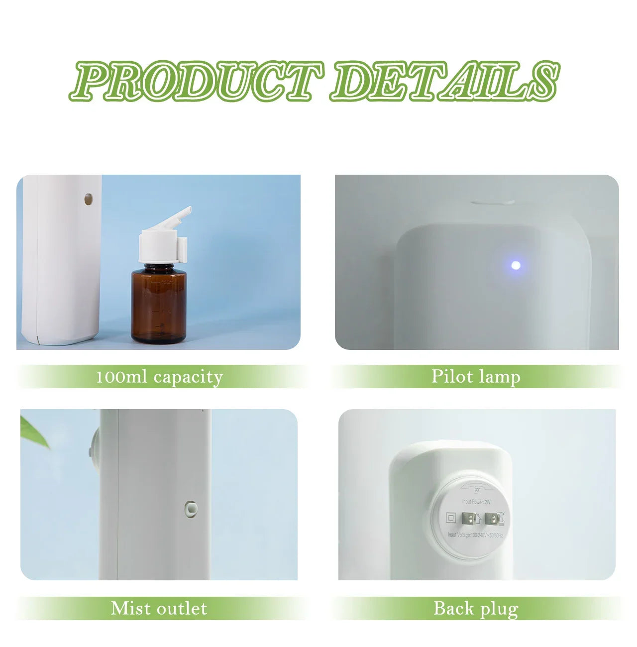 NAMSTE Plug-In Bluetooth Scent Diffuser – 500 SQFT Peaceful Pleasures Health and Wellness