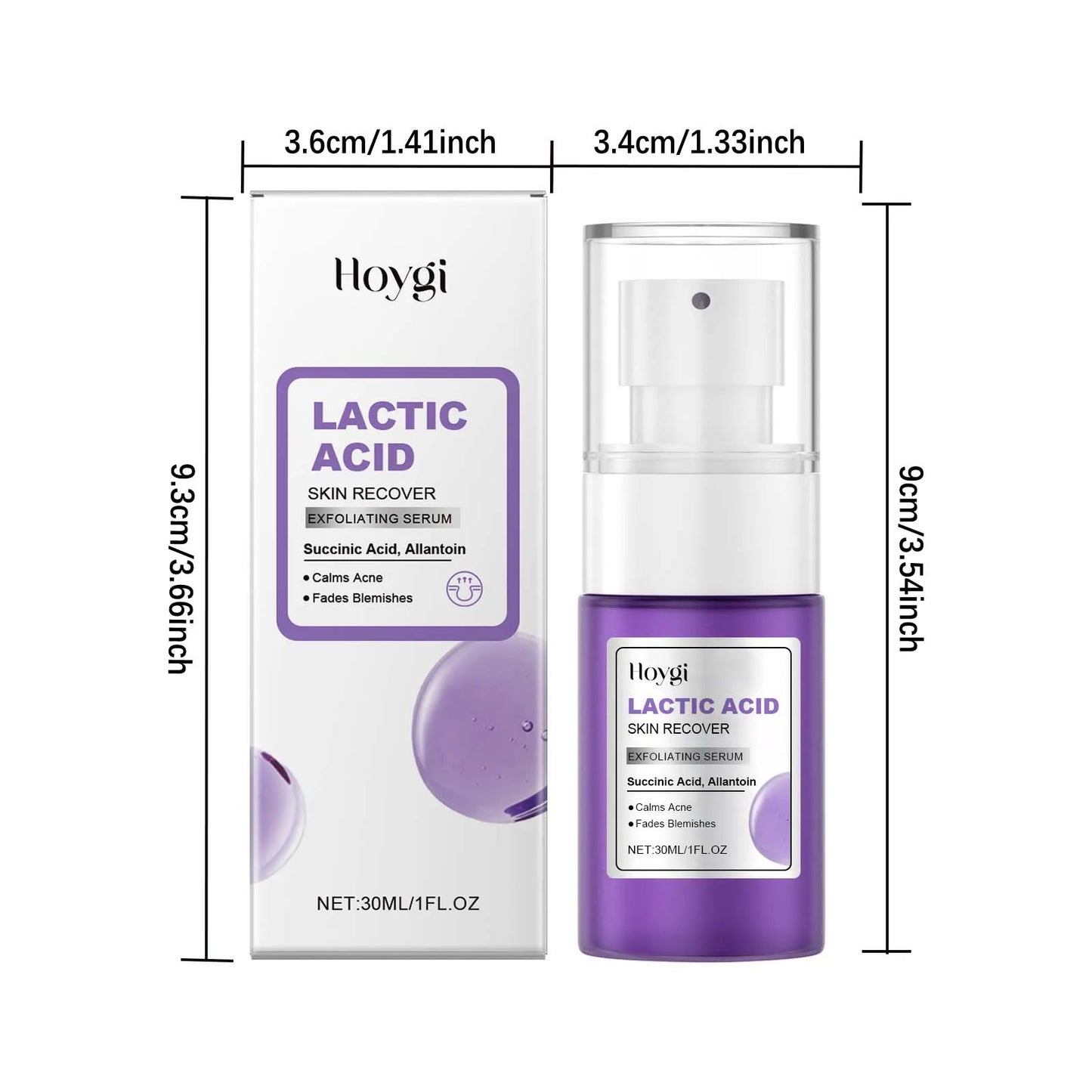 Lactic Acid Exfoliating Serum – Acne, Pores & Brightening