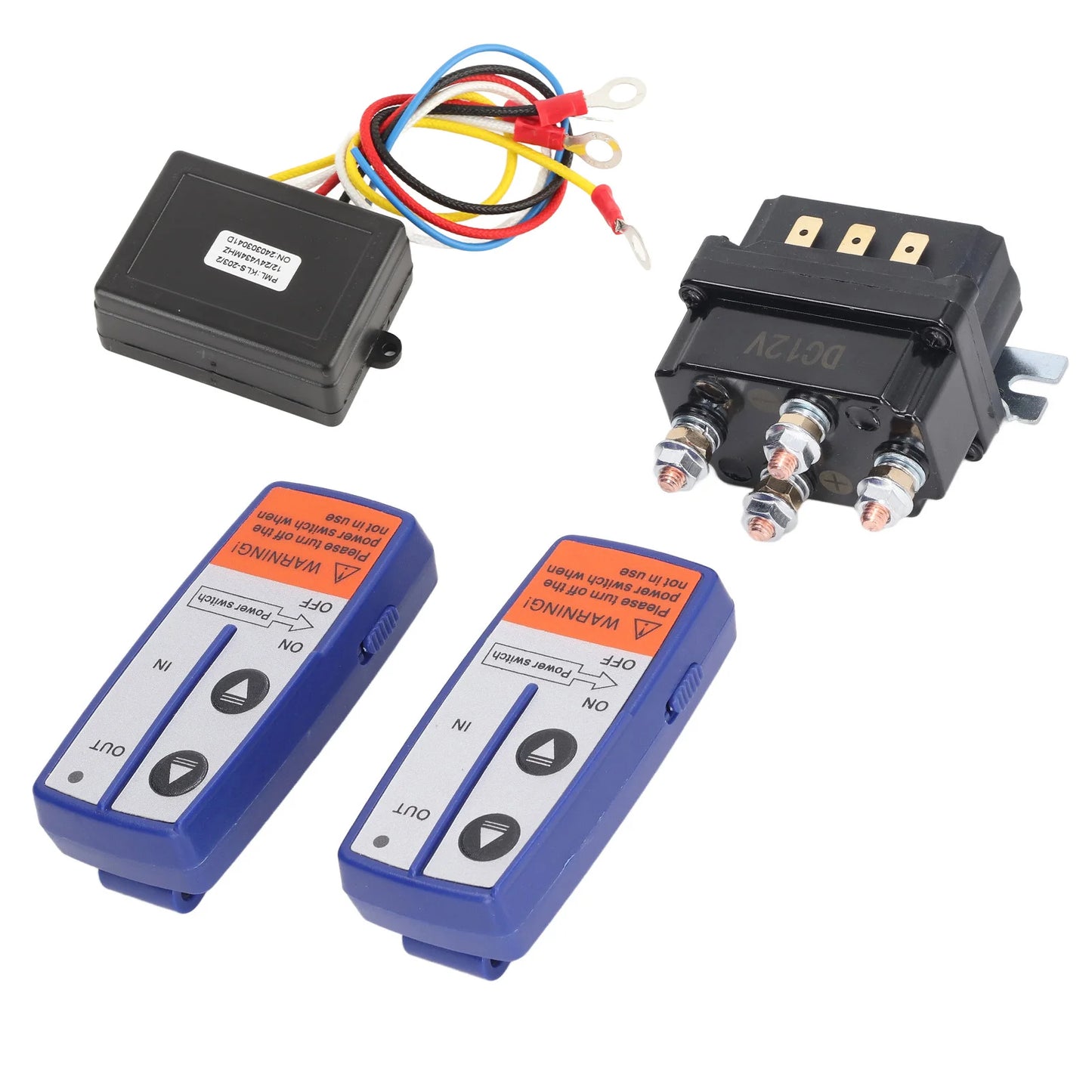12V 250A Winch Relay Kit with Remote Controller Relay Contactor for Industrial Vehicle Winch Relay Remote Control Kit Peaceful Pleasures Health and Wellness Default Title